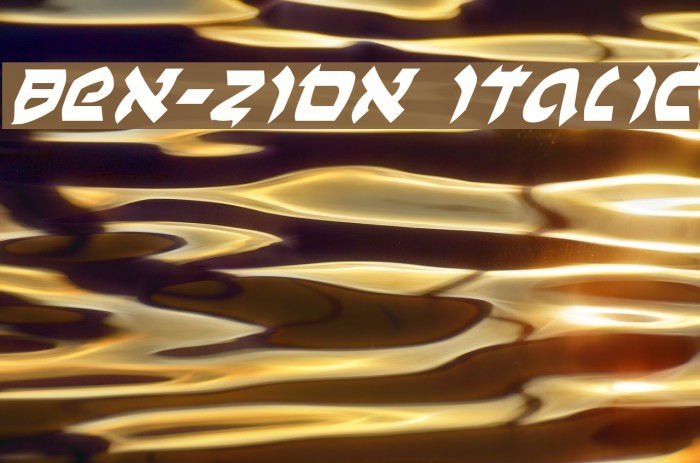 Ben-Zion Italic Font examples