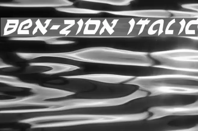 Ben-Zion Italic Schriftart examples