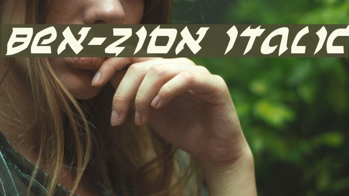 Ben-Zion Italic Font examples