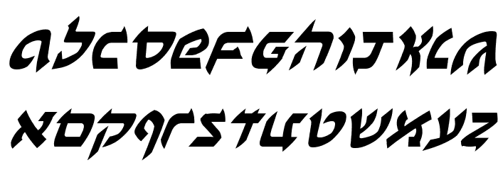 Ben-Zion Italic Font LOWERCASE