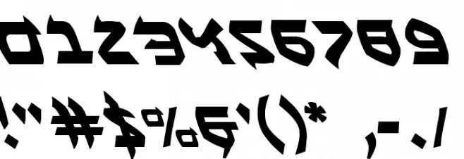 Ben-Zion Leftalic Font OTHER CHARS