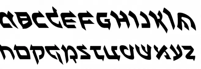 Ben-Zion Leftalic Font Litere mari