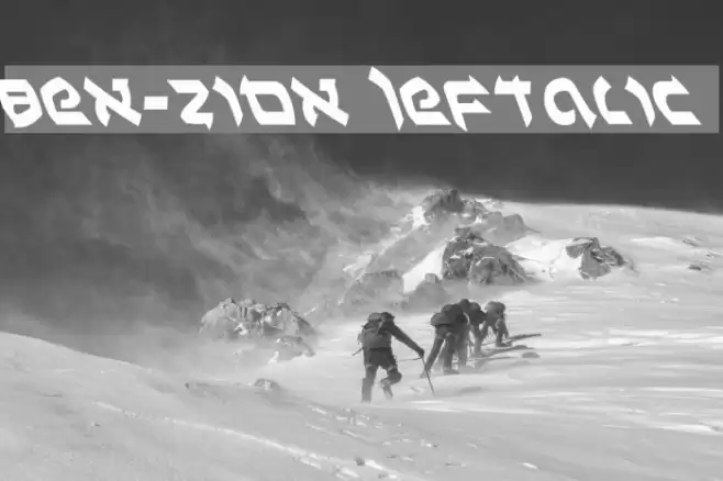 Ben-Zion Leftalic Font examples