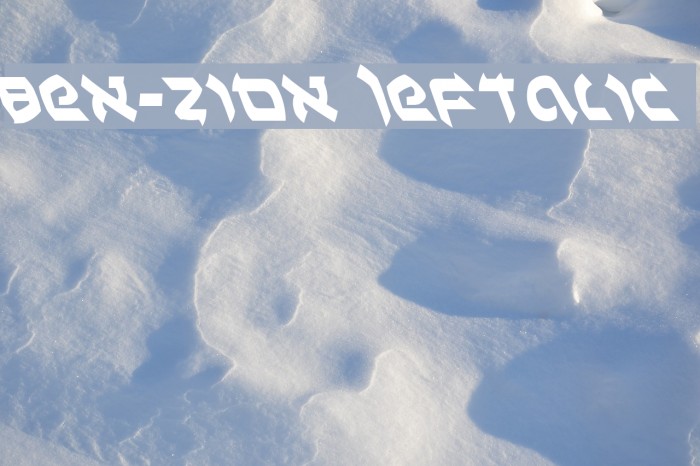 Ben-Zion Leftalic Font examples