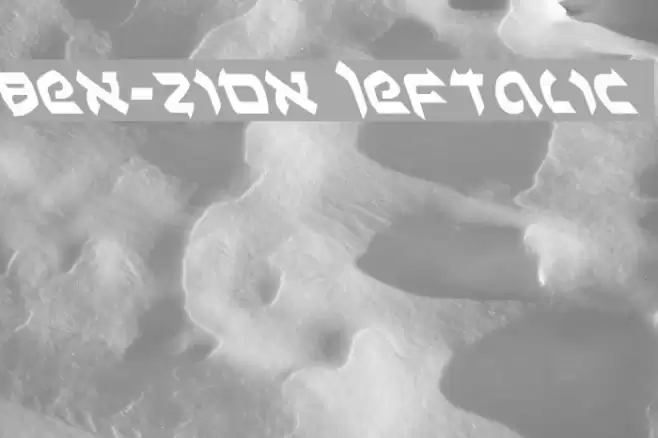 Ben-Zion Leftalic Font examples