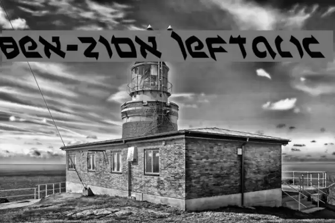 Ben-Zion Leftalic Font examples