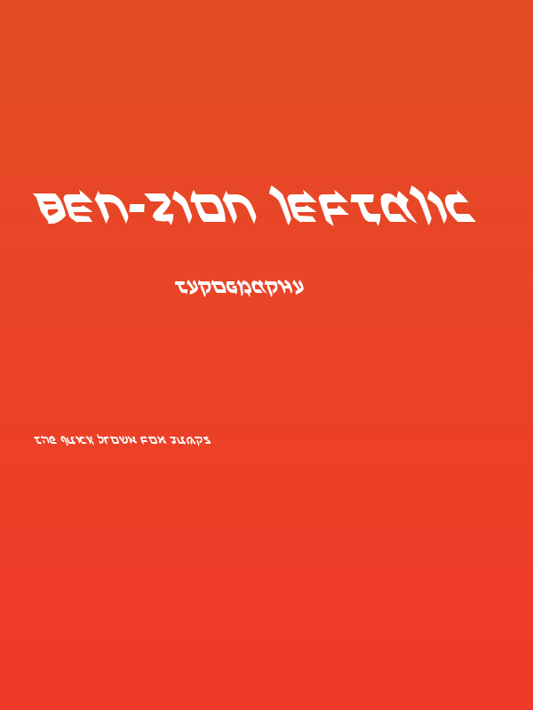 Ben-Zion Leftalic Poster