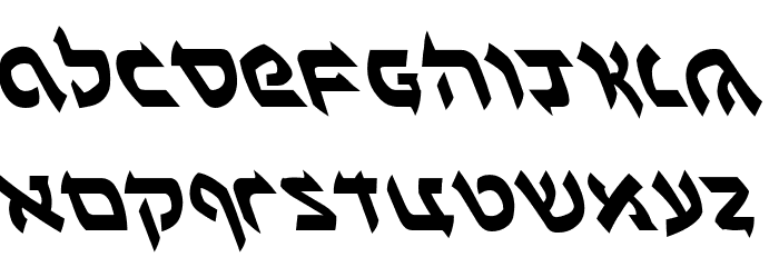 Ben-Zion Leftalic Font LOWERCASE