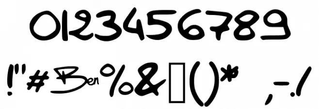 BenBrousseau Font OTHER CHARS