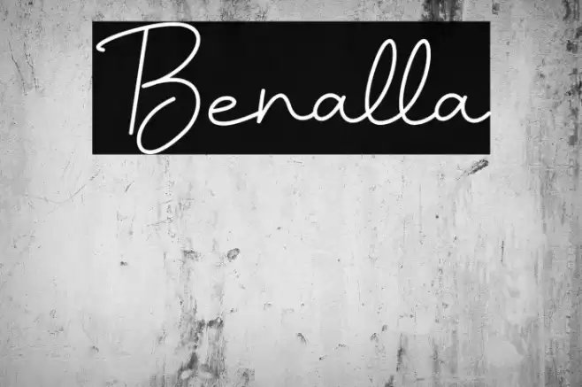 Benalla Font examples