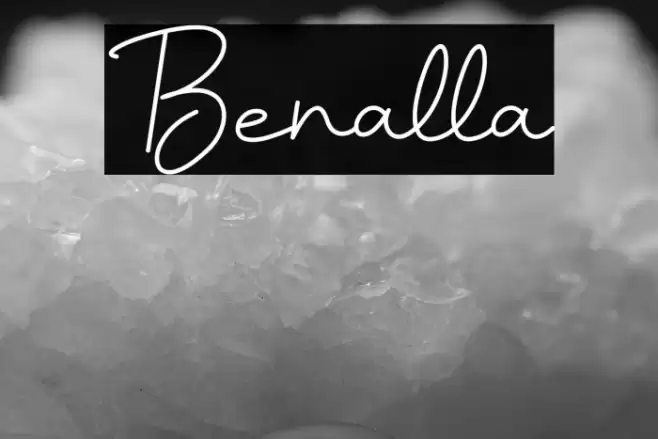 Benalla Font examples