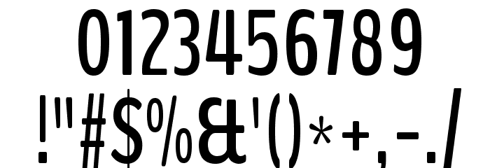 BenchNine Bold Font OTHER CHARS