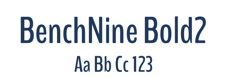 BenchNine Bold2 Font Preview