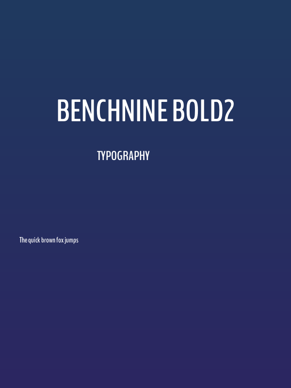 BenchNine Bold2 Poster