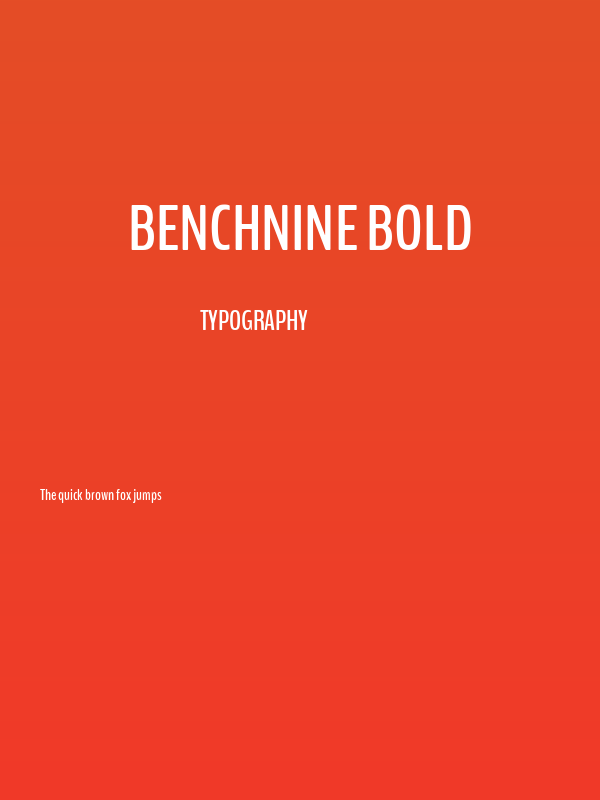 BenchNine Bold Poster