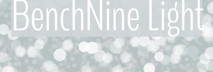 BenchNine Light Font examples