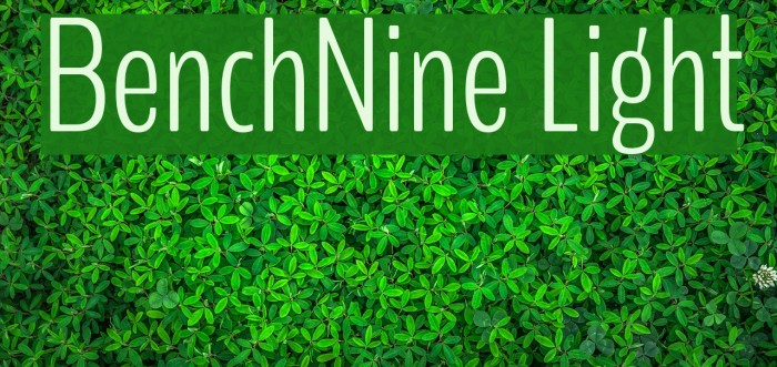 BenchNine Light फ़ॉन्ट examples