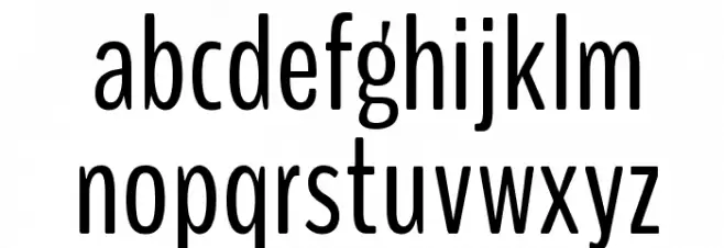 BenchNine Regular フォント 小文字
