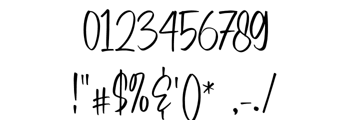 Benchey Regular Font OTHER CHARS