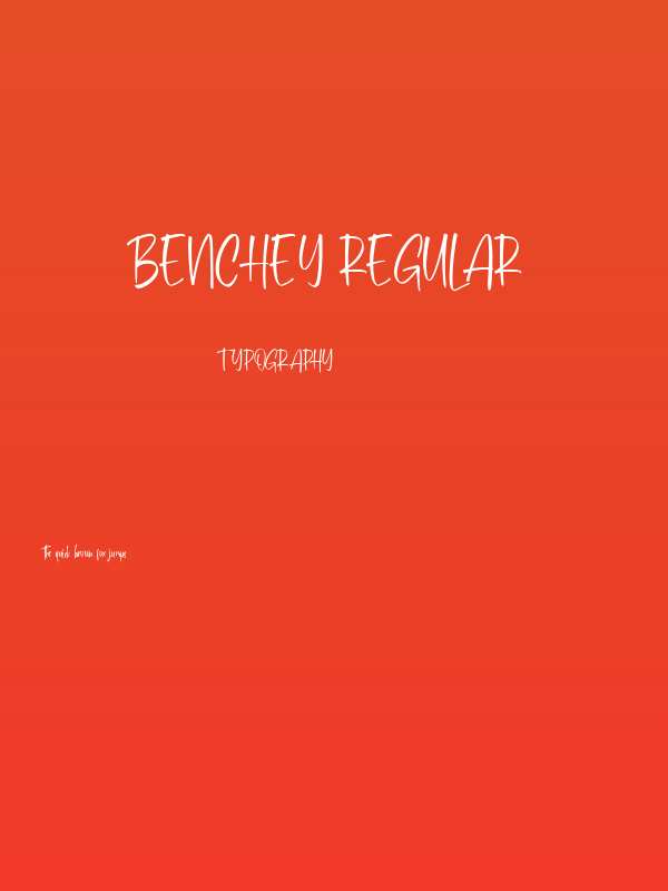Benchey Regular Poster