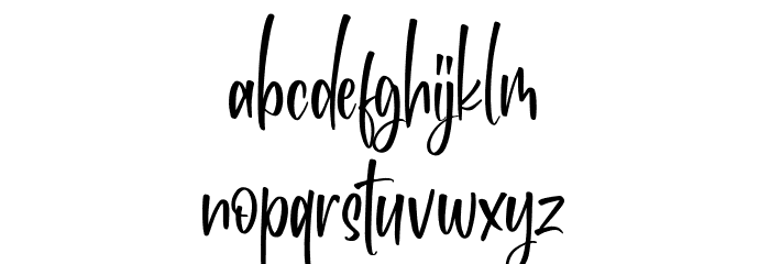 Benchey Regular Font LOWERCASE