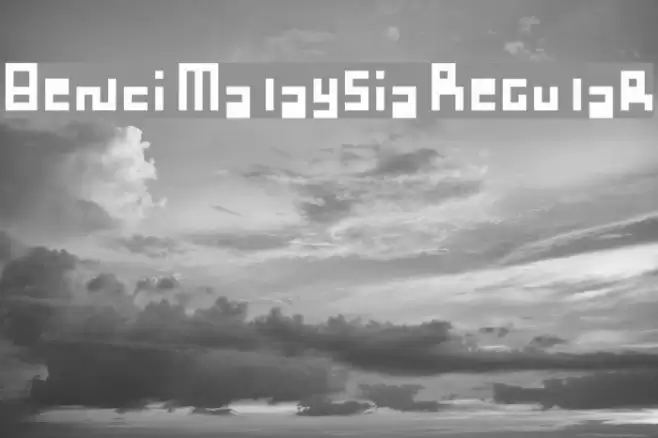 Benci Malaysia Regular Font examples