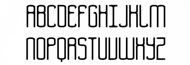 Bend 2 Squares BRK フォント 大文字