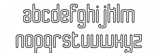 Bend 2 Squares OL1 BRK Font LOWERCASE