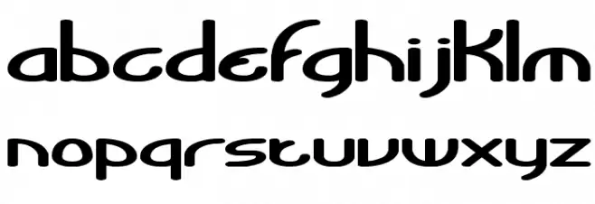 Bendable BRK Schriftart Kleinbuchstaben