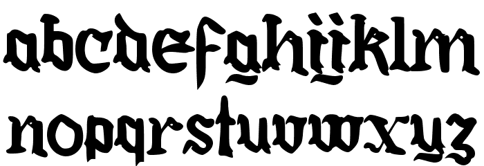 Bendahara Font LOWERCASE
