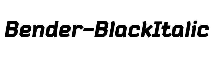 Bender-BlackItalic  नि: शुल्क फ़ॉन्ट्स डाउनलोड