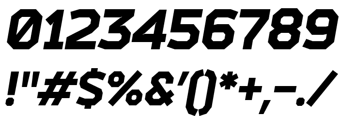 Bender-BlackItalic Font OTHER CHARS
