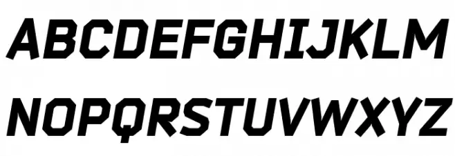 Bender-BlackItalic Font Litere mari
