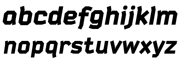 Bender-BlackItalic Font LOWERCASE