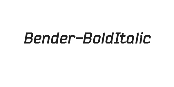 Bender-BoldItalic Logo