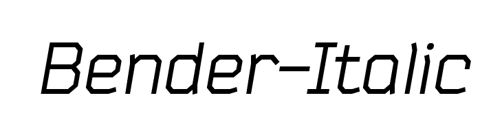 Bender-Italic  Free Fonts Download
