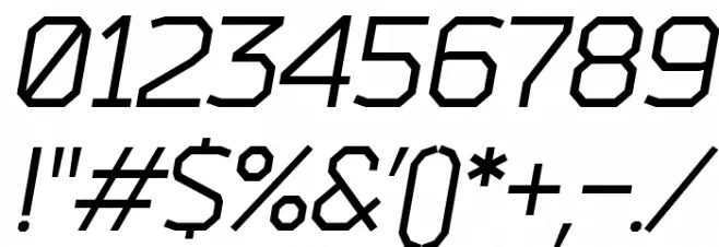 Bender-Italic Font OTHER CHARS