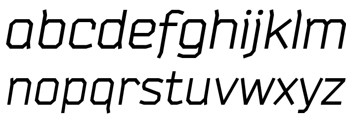 Bender-Italic Font LOWERCASE