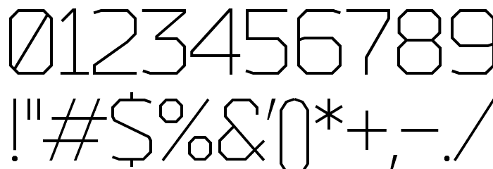 Bender-Light Font OTHER CHARS