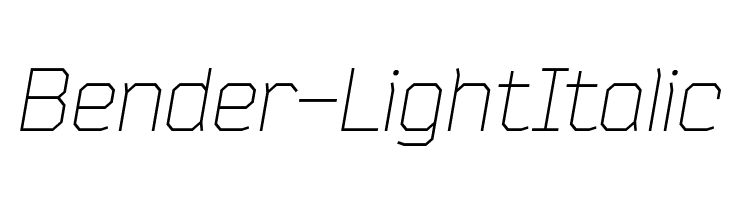 Bender-LightItalic  Frei Schriftart Herunterladen