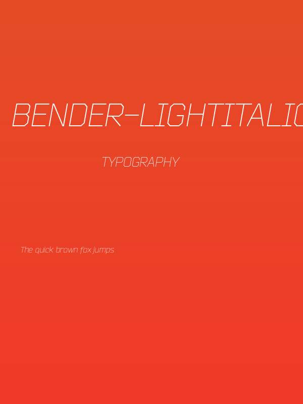 Bender-LightItalic Poster