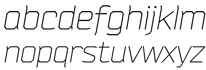 Bender-LightItalic Font LOWERCASE