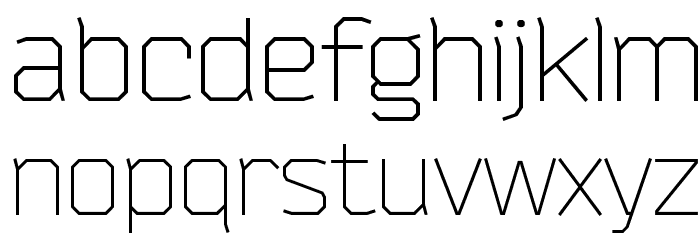 Bender-Light Font LOWERCASE