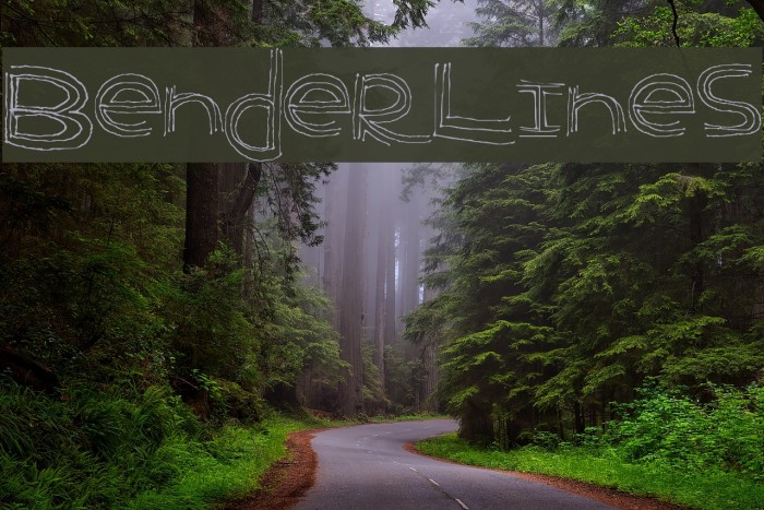 BenderLines Font examples