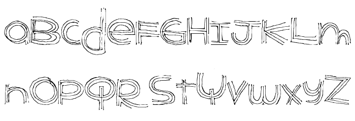 BenderLines Font LOWERCASE