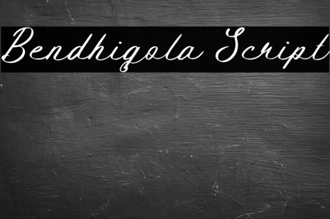 Bendhigola Script Font examples