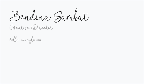Bendina Sambat Business Card