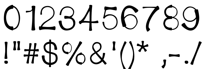BendyStraw Font OTHER CHARS