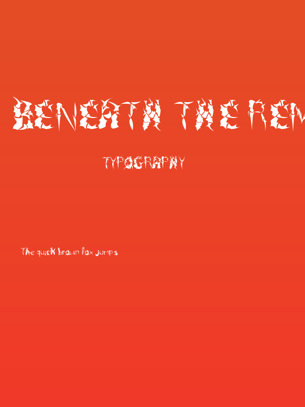 Beneath The Remains Poster