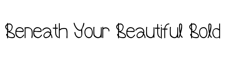 Beneath Your Beautiful Bold  免费字体下载